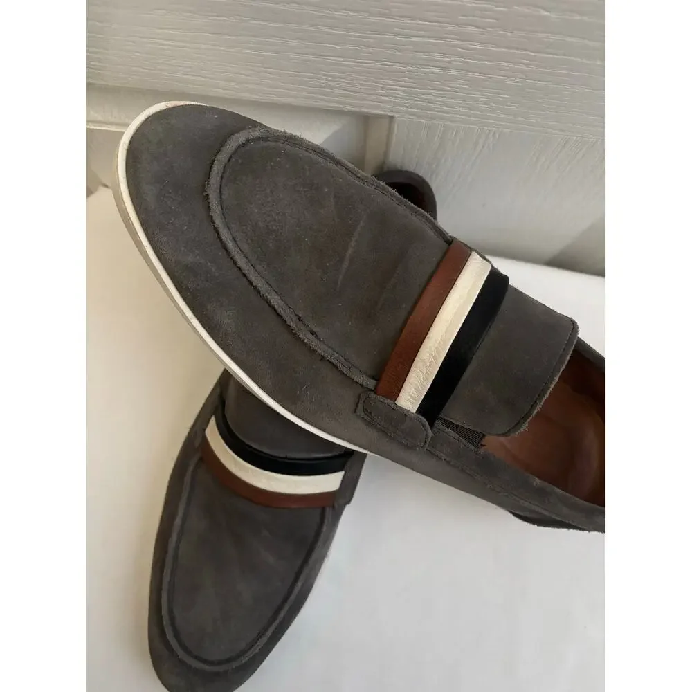 Allen Edmonds Randolph Loafers Men 11D Gray Suede Slip On Shoes